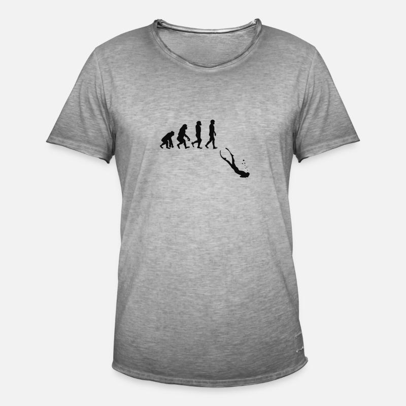 Freitaucher Apnoe Evolution Tauchen Design - Männer Vintage T-Shirt - Vintage Grau
