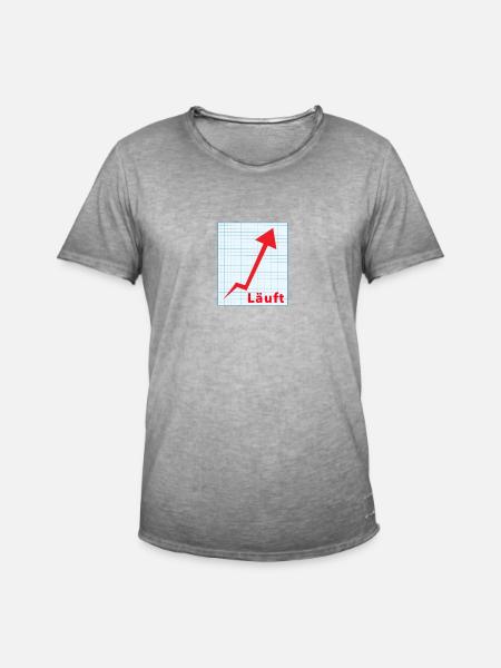 Läuft Design - Männer Vintage T-Shirt - Vintage Grau