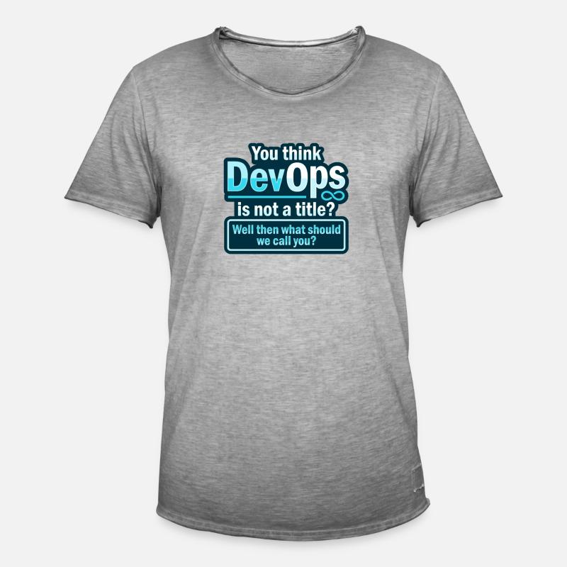 Sys-Admin Entwickler Devops-Ingenieur Einhorn - Männer Vintage T-Shirt - Vintage Grau