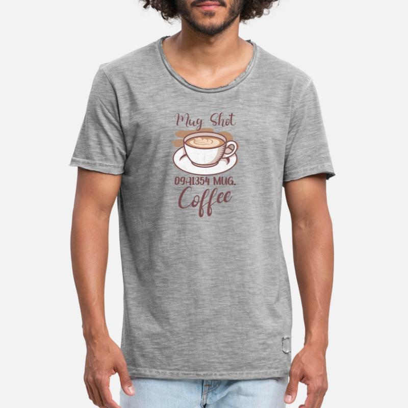 Coffee Lover Caffeine Molecule Java Latte Espresso Männer Vintage T-Shirt