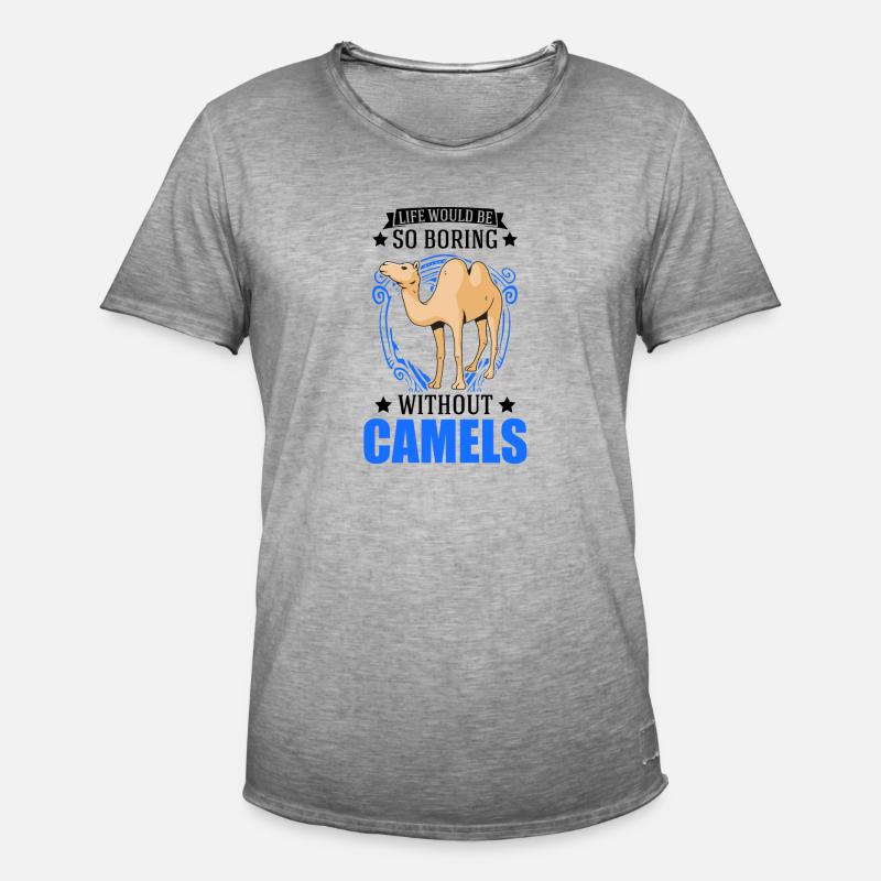 Kamel Geschenk Dromedar Camel Großkamel - Männer Vintage T-Shirt - Vintage Grau