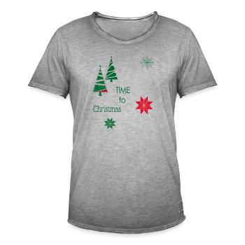 Christmas Weihnachten - Men's Vintage T-Shirt - vintage grey - Front