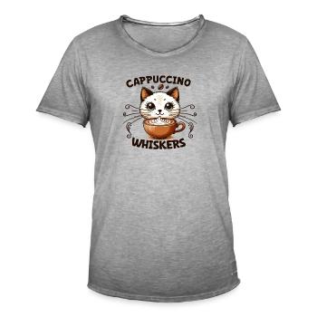 Coffee Break Cat Lover, Coffee Lover Süße Katze - Männer Vintage T-Shirt - Vintage Grau - Vorne - Jose (178cm)