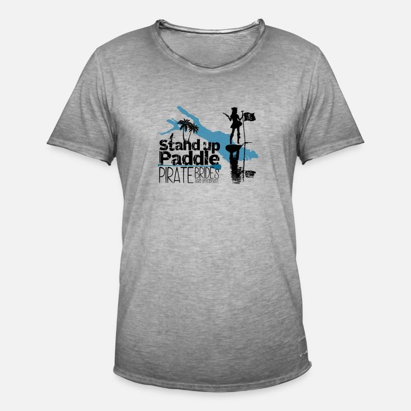 SUP Pirate Brides Bodensee - Männer Vintage T-Shirt - Vintage Grau