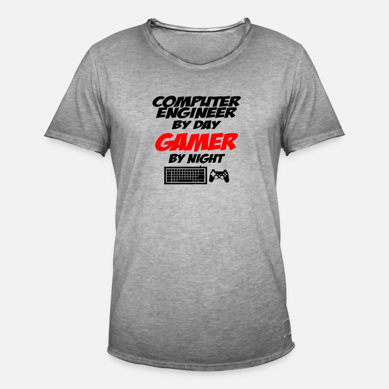 Computer Engineer - Männer Vintage T-Shirt - Vintage Grau