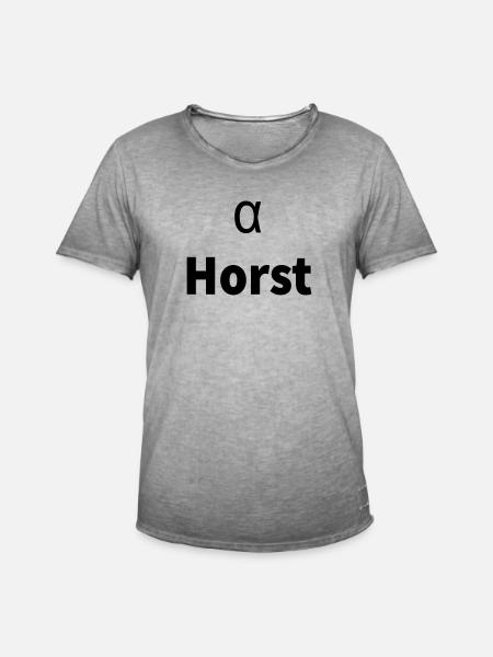 Alpha Horst - Männer Vintage T-Shirt - Vintage Grau