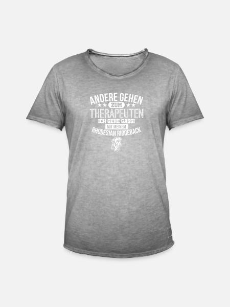 Rhodesian Ridgeback - Männer Vintage T-Shirt - Vintage Grau