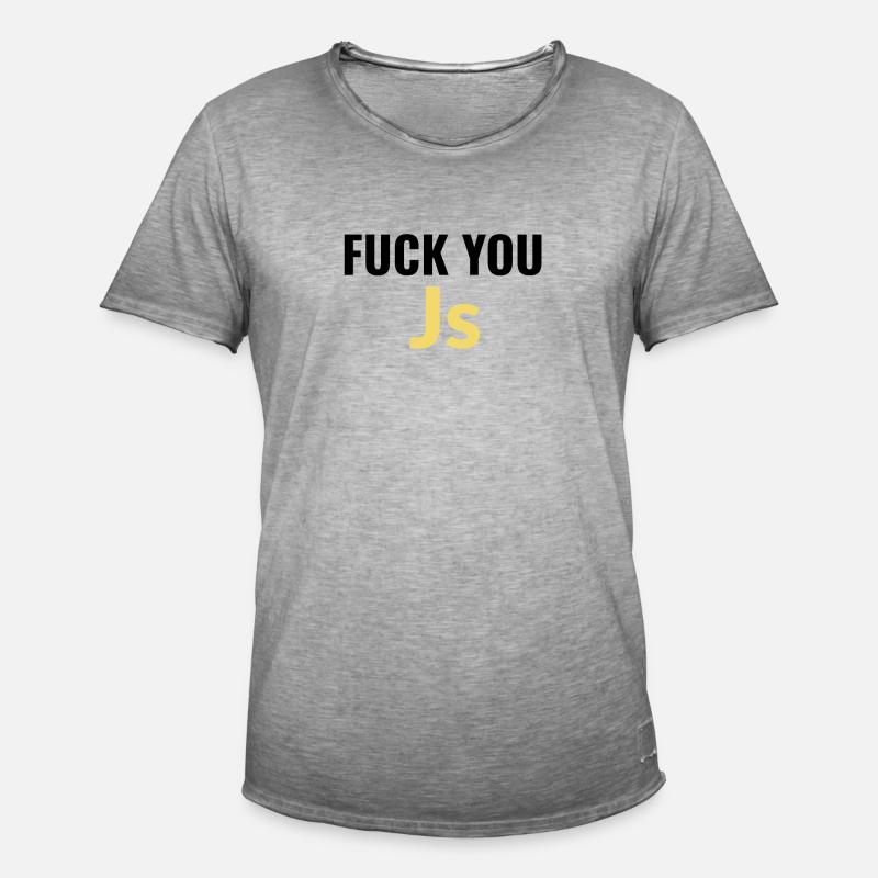 fick dich Js (Javascript) - Männer Vintage T-Shirt - Vintage Grau