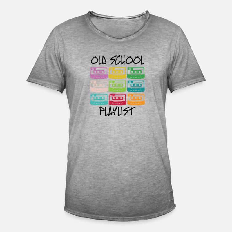 Kassette Diskette VHS Retro Kindheitserinnerung - Männer Vintage T-Shirt - Vintage Grau