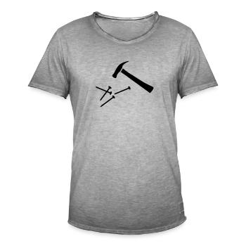 Tools - Men's Vintage T-Shirt - vintage grey - Front - Jose (178cm)