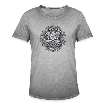 Rond celte 1 - T-shirt vintage Homme - vintage gris - Devant - Jose (178cm)
