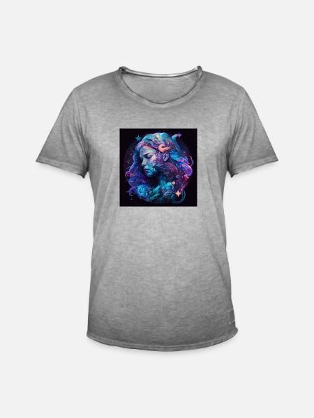 Aquarius - Männer Vintage T-Shirt - Vintage Grau