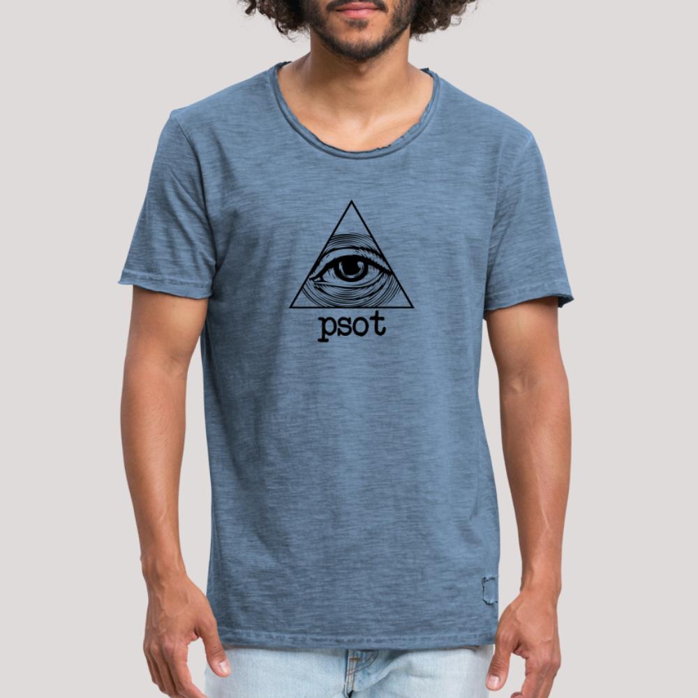 psot - Männer Vintage T-Shirt Vintage Denim