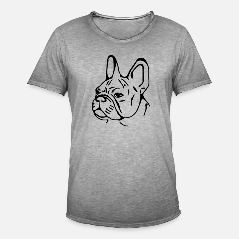 caddy bullykopf - Männer Vintage T-Shirt - Vintage Grau