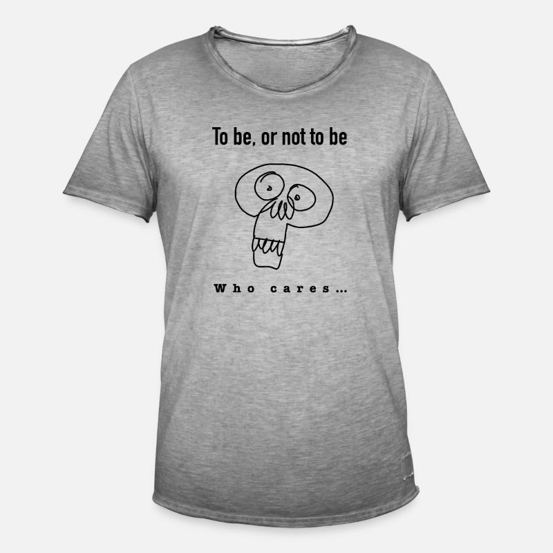 Sein oder nicht Sein - Männer Vintage T-Shirt - Vintage Grau