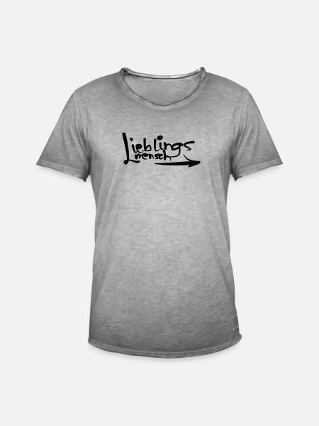 Lieblingsmensch - Männer Vintage T-Shirt - Vintage Grau