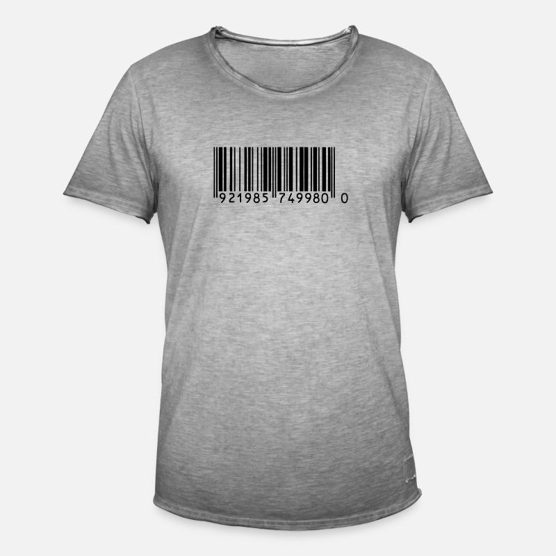 barcode - Männer Vintage T-Shirt - Vintage Grau