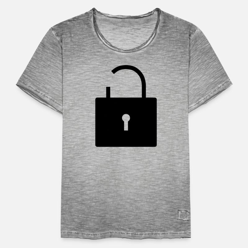 No security no security open lock lock Men's Vintage T-Shirt