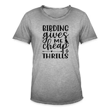 birding - Männer Vintage T-Shirt - Vintage Grau - Vorne