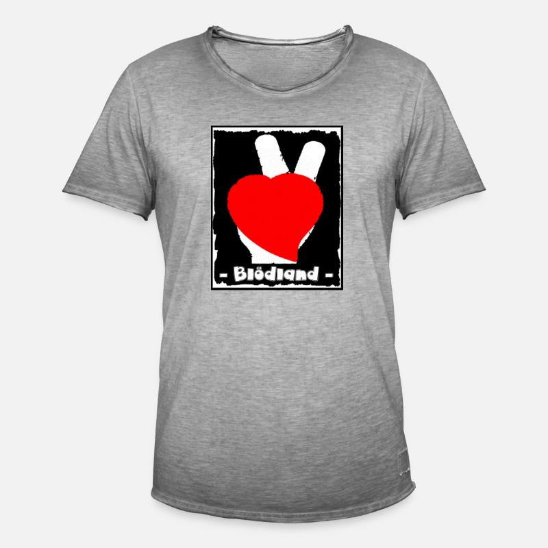 Blödländchen - Männer Vintage T-Shirt - Vintage Grau