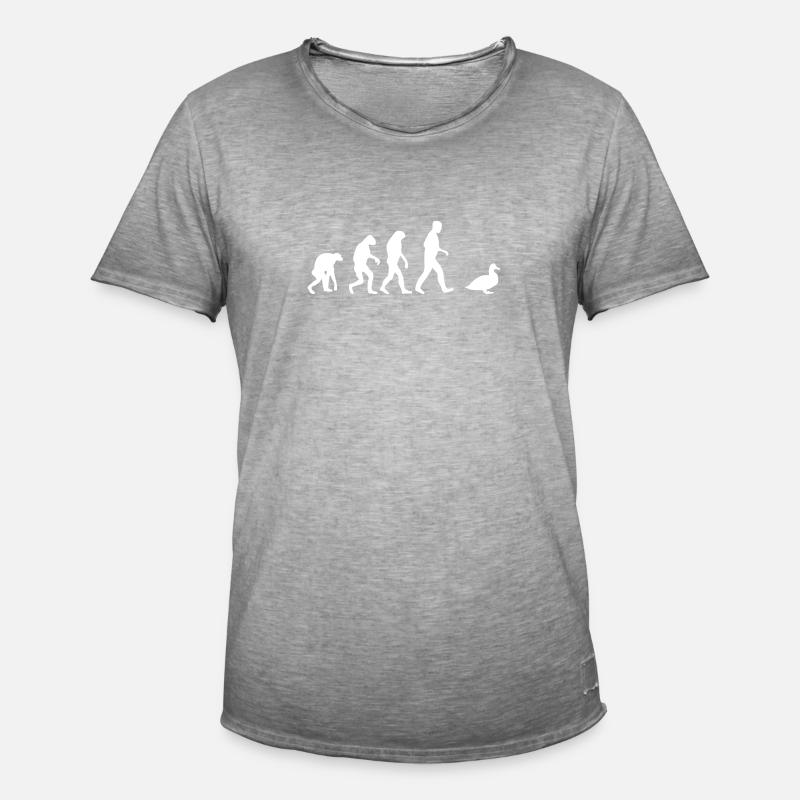 ente evolution - Männer Vintage T-Shirt - Vintage Grau