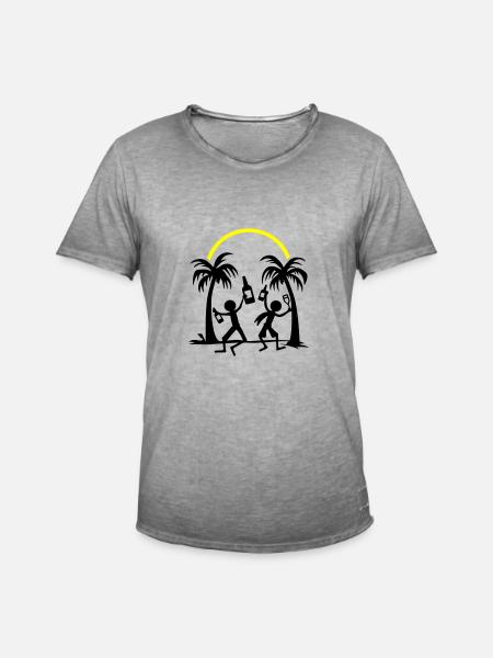 Party Strand Urlaub - Männer Vintage T-Shirt - Vintage Grau