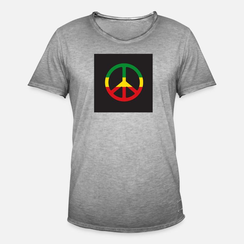 Reggae-Peace-Zeichen - Männer Vintage T-Shirt - Vintage Grau