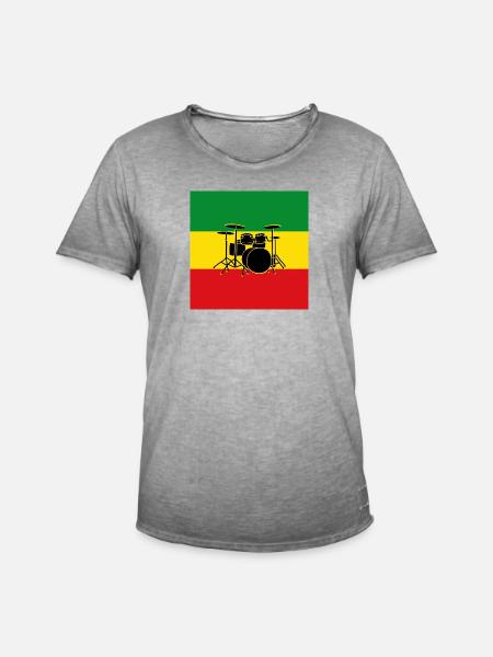 Reggae Drums - Men's Vintage T-Shirt - vintage grey