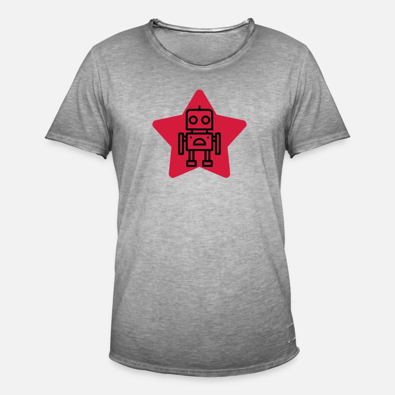 Robotik / Roboter / Robot / Robotics - Männer Vintage T-Shirt - Vintage Grau