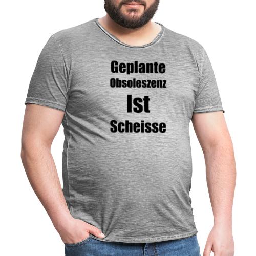 Obsoleszenz Schwarz Weiss - Männer Vintage T-Shirt