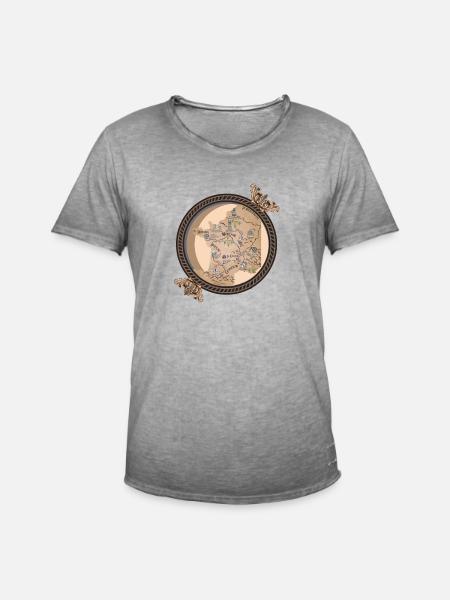 Der Herr von Frankreich - Männer Vintage T-Shirt - Vintage Grau