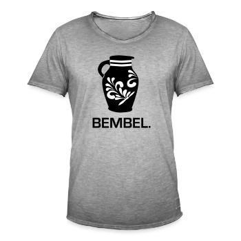Hessischer Apfelweinbembel - Männer Vintage T-Shirt - Vintage Grau - Vorne - Jose (178cm)