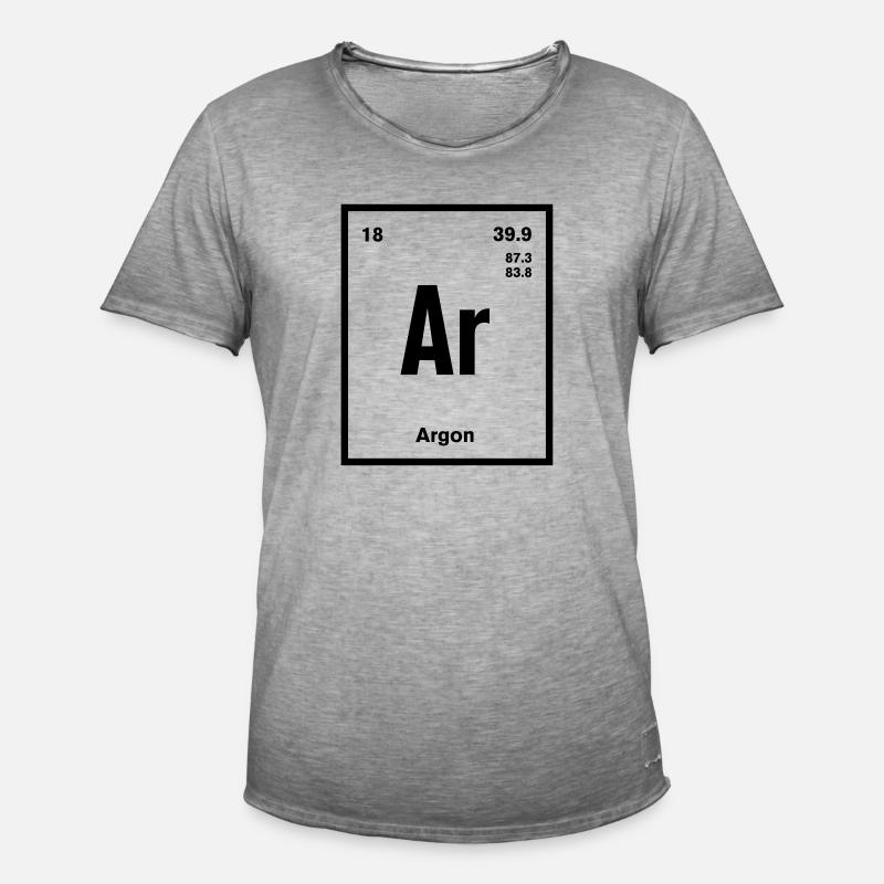 Argon Element im Periodensystem - Männer Vintage T-Shirt - Vintage Grau