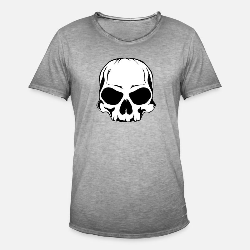 Skull - Men's Vintage T-Shirt - vintage grey