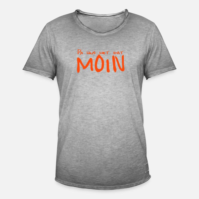 Bi uns het dat MOIN - Männer Vintage T-Shirt - Vintage Grau