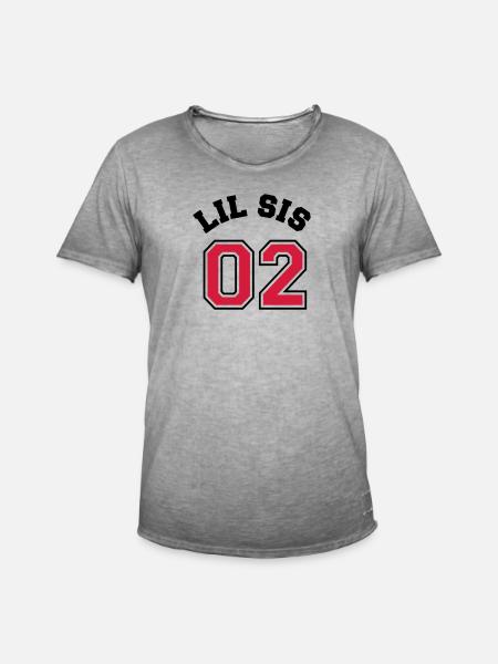 Lil Sis 02 - Little Sister - T-shirt vintage Homme - vintage gris