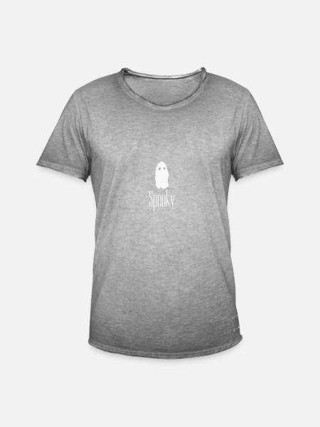 Spooky - Männer Vintage T-Shirt - Vintage Grau