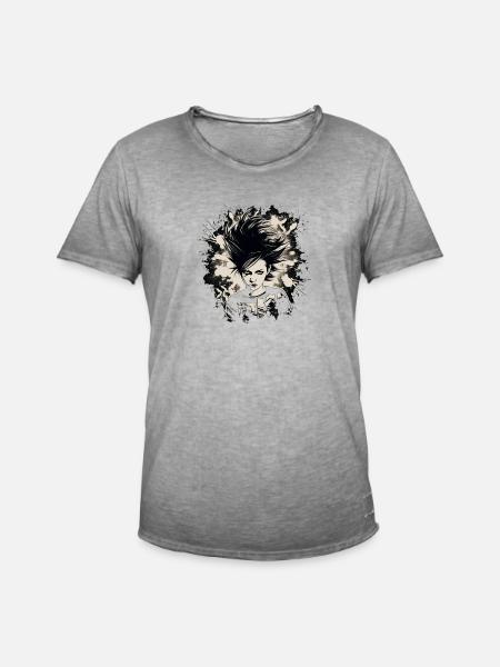 7 Weiblicher Punkrock - Männer Vintage T-Shirt - Vintage Grau