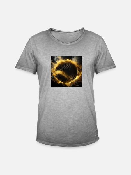 Golden Smoke Eclipse - Männer Vintage T-Shirt - Vintage Grau
