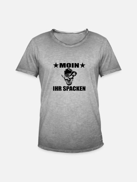 Moin - Männer Vintage T-Shirt - Vintage Grau