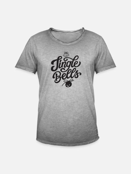 Jingle Bells - Männer Vintage T-Shirt - Vintage Grau