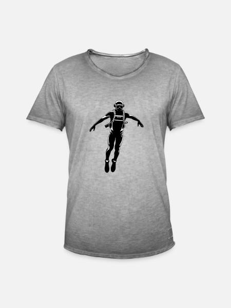 Diver - Hobby / Sport Sticker - Men's Vintage T-Shirt - vintage grey