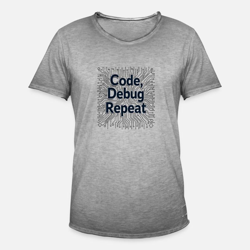 Code Debug Repeat - Software Engineer - Männer Vintage T-Shirt - Vintage Grau