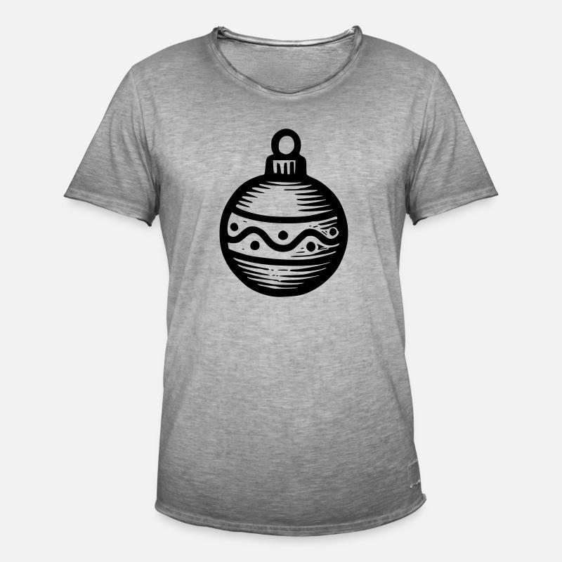 Weihnachtskugel - Männer Vintage T-Shirt - Vintage Grau