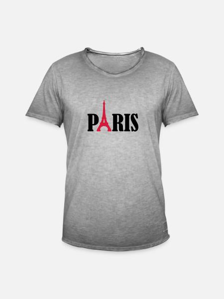 Paris - Men's Vintage T-Shirt - vintage grey