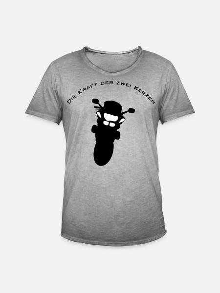 Die Kraft der zwei Kerzen - Männer Vintage T-Shirt - Vintage Grau