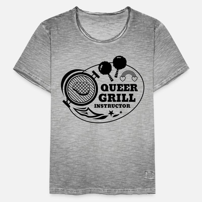 Queer Grill Instructor BBQ Gift Idea Men's Vintage T-Shirt