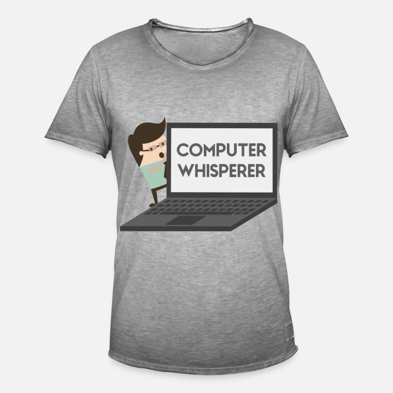 Computer Whisperer Programmierer Informatiker - Männer Vintage T-Shirt - Vintage Grau