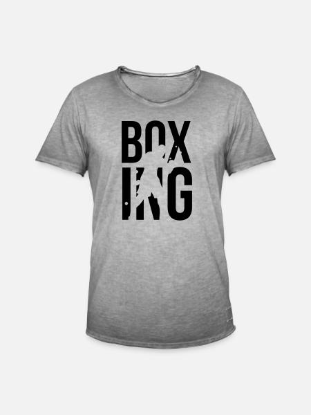 boxe - T-shirt vintage Homme - vintage gris