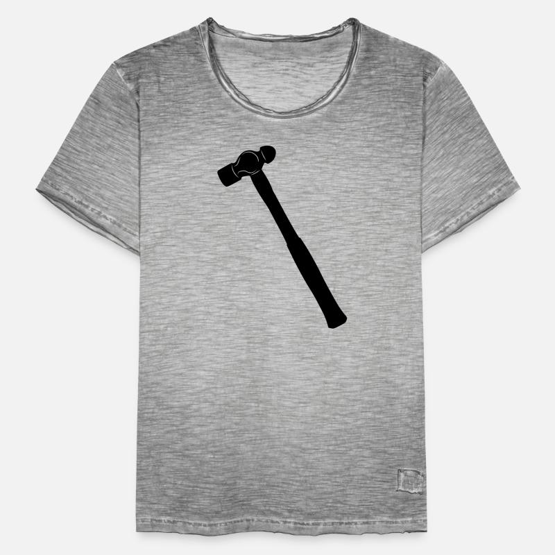 Kugelhammer oder Dellhammer Schattenbild Männer Vintage T-Shirt